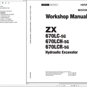 Hitachi Hydraulic Excavator ZX670LC 5G Workshop Manual WJBF EN 00