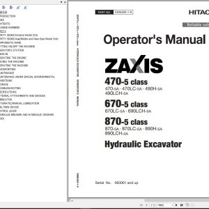 Hitachi Hydraulic Excavator ZX690LCH 5A Operators Manual ENMJAE 1 6
