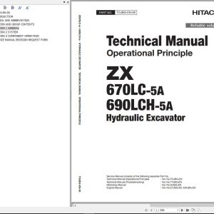Hitachi Hydraulic Excavator ZX690LCH 5A Workshop Manual