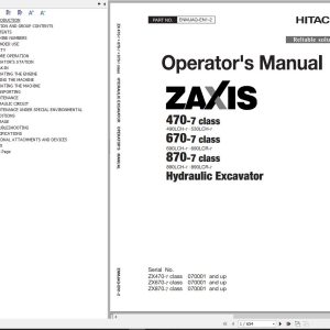 Hitachi Hydraulic Excavator ZX690LCH 7 ZX690LCR 7 Operators Manual ENMJAQ EN1 2