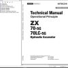 Hitachi Hydraulic Excavator ZX70 5G ZX70LC 5G Technical Manual