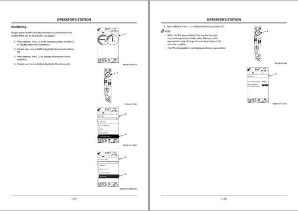 Hitachi Hydraulic Excavator ZX75US 5N ZX85USB 5N Operators Manual 1