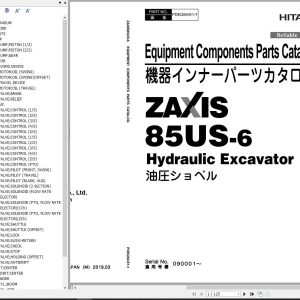 Hitachi Hydraulic Excavator ZX85US 6 Parts Catalog EN JP