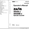 Hitachi Hydraulic Excavator ZX85USB 6 Operators Manual