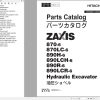 Hitachi Hydraulic Excavator ZX870 6 Parts Catalog EN JP