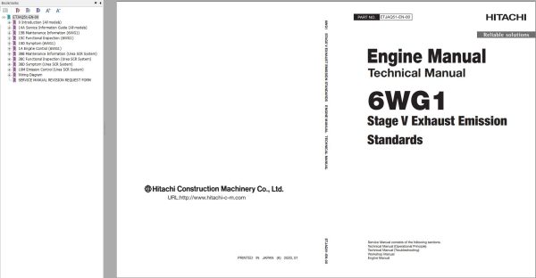 Hitachi Hydraulic Excavator ZX870LC 7 Workshop Manual