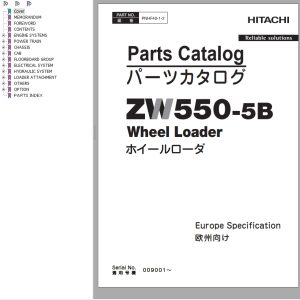 Hitachi Wheel Loader ZW550 5B Parts Catalog EN JP