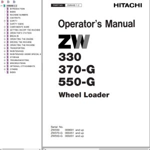 Hitachi Wheel Loader ZW550 G Operators Manual EMNHB 1 2