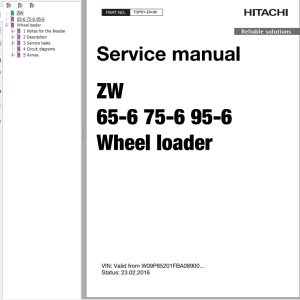 Hitachi Wheel Loader ZW65 5 Service Manual TOPSY EN 00