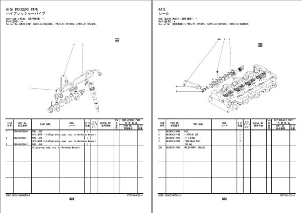 Hitachi Wheel Loader ZW75 6 Engine Parts Catalog PPSY50 EG1 1 1