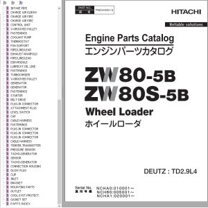 Hitachi Wheel Loader ZW80S 5B Parts Catalog EN JP