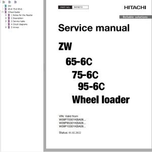 Hitachi Wheel Loader ZW95 6C Service Manual EN DE