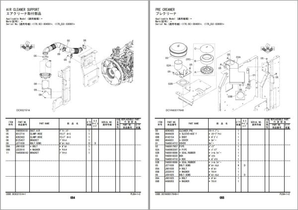 Hitachi Wheeled Excavator ZX170W 5B Parts Catalog EN JP 1