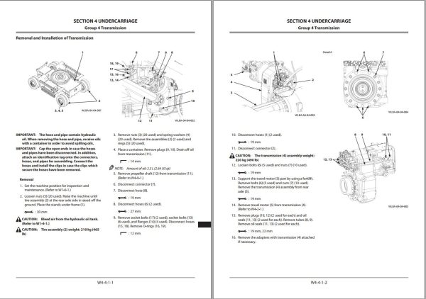 Hitachi Wheeled Excavator ZX170W 5B Wordshop Manual 1