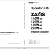 Hitachi Wheeled Excavator ZX190W 5B Operators Manual ENMLBA EN1 3
