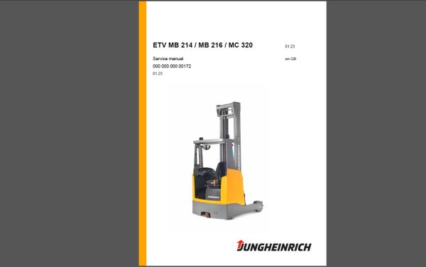 JUNGHEINRICH JETI ForkLift SH v4.37.01 EN1 07.2023 Service Information 4