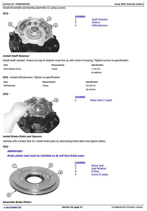 John Deere Skid Steer Compact Track Loader 313 315 CT315 Repair Technical Manual TM10608 2