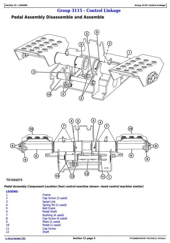John Deere Skid Steer Compact Track Loader 313 315 CT315 Repair Technical Manual TM10608 3