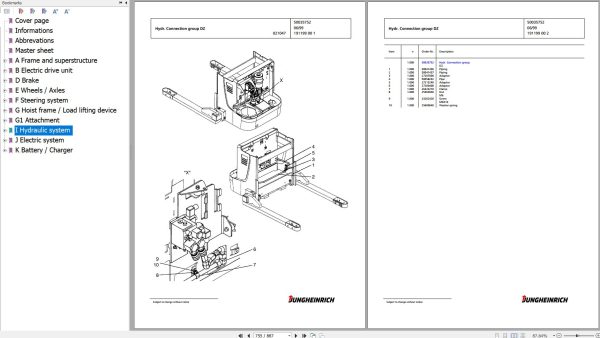Jungheinrich Forklift EJB 14 16 Spare Parts Catalog 50051979 2