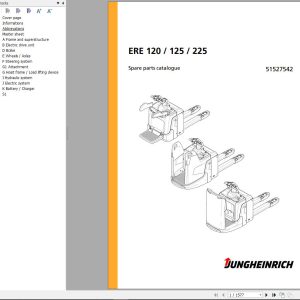 Jungheinrich Forklift ERE120 ERE125 ERE225 Spare Parts Catalogue 51527542