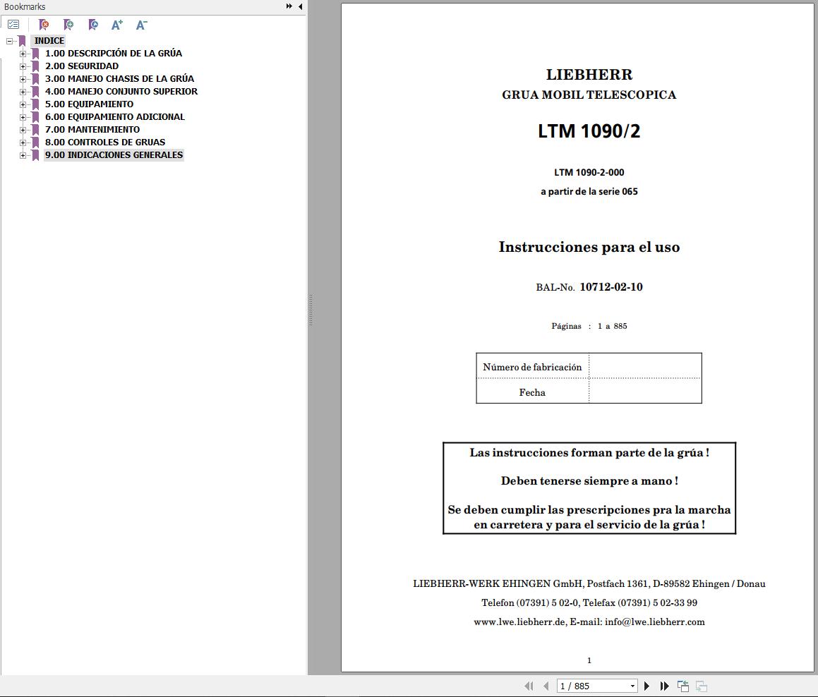 Liebherr Crane LTM 1090 2 Operation Manual DEd619348a5c80cea2