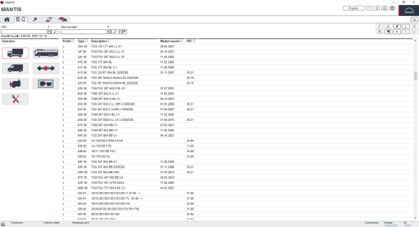 MAN MANTIS EPC v712 08.2023 Spare Parts Catalogue New Interface 4