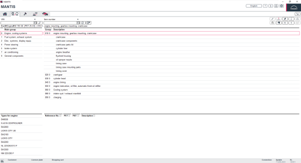 MAN MANTIS EPC v712 08.2023 Spare Parts Catalogue New Interface 7