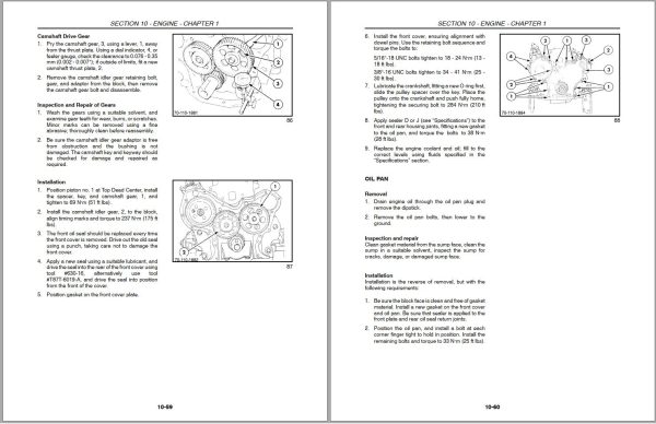 New Holland Tractor 70 70A Series Repair Manual 87018723 1