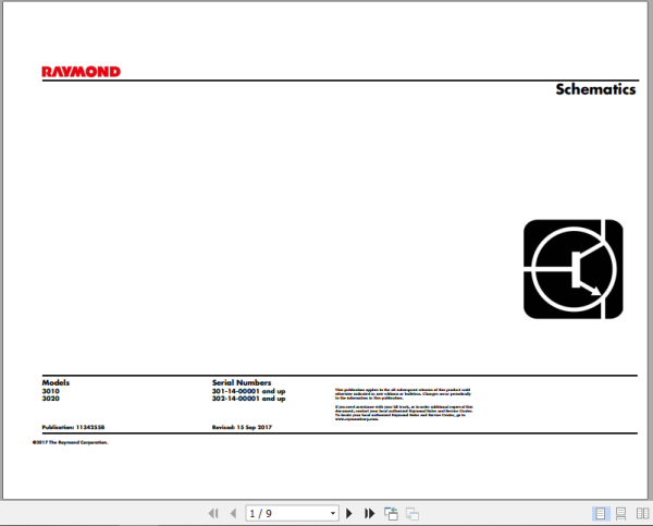 RAYMOND Forklift 8.06GB Service Parts Manual Schematics Update 2020 DVD 3
