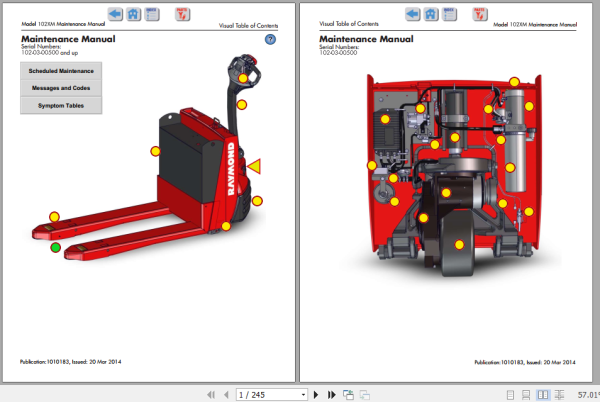 RAYMOND Forklift 8.06GB Service Parts Manual Schematics Update 2020 DVD 5