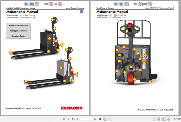 RAYMOND Forklift 8.06GB Service Parts Manual Schematics Update 2020 DVD 6