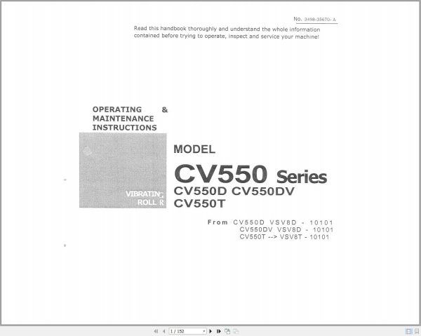 Sakai Soil Roller 735 MB PDF Operation Diagnostic Parts Shop Manuals 1