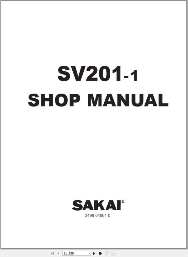Sakai Soil Roller 735 MB PDF Operation Diagnostic Parts Shop Manuals 2