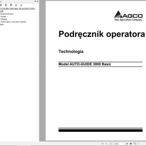 Valtra Auto Guide 3000 Basic Operators Manual PL