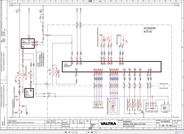 Valtra AutoControl System AC14.32 AC15.32 Electrical Diagram 1