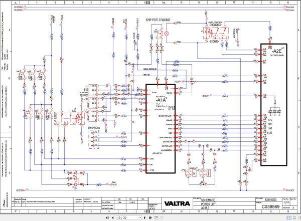 Valtra AutoControl System AC16.3 Electrical Diagram 1