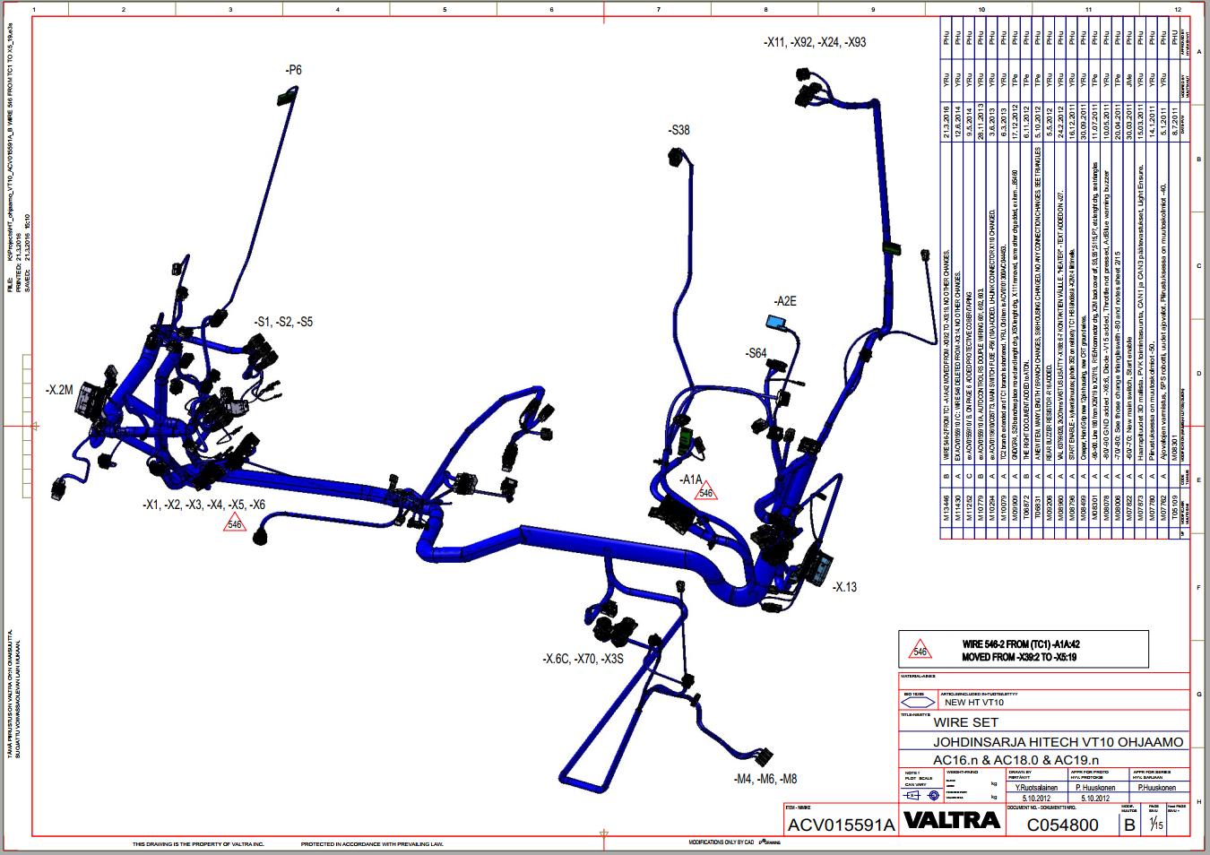 Valtra AutoControl System AC16.n AC18.0 AC19.0 Electrical Diagram