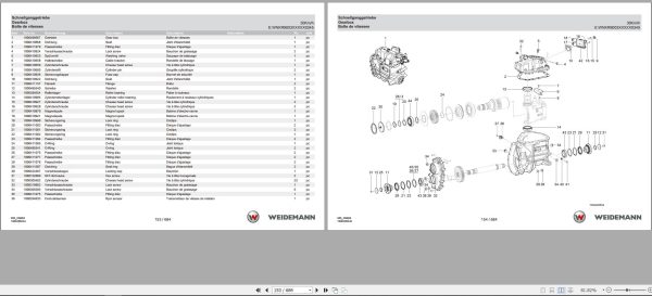 Weidemann Telescopic Loader 9580T Spare Parts Catalog EN DE FR 1