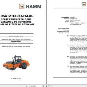 Wirtgen Hamm Service Training Operating Parts Manual Schematic 5