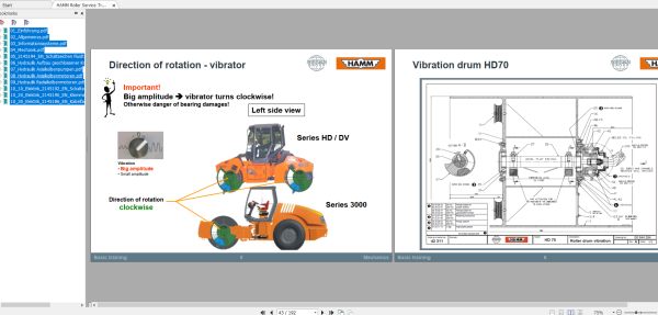 Wirtgen Hamm Service Training Operating Parts Manual Schematic 7