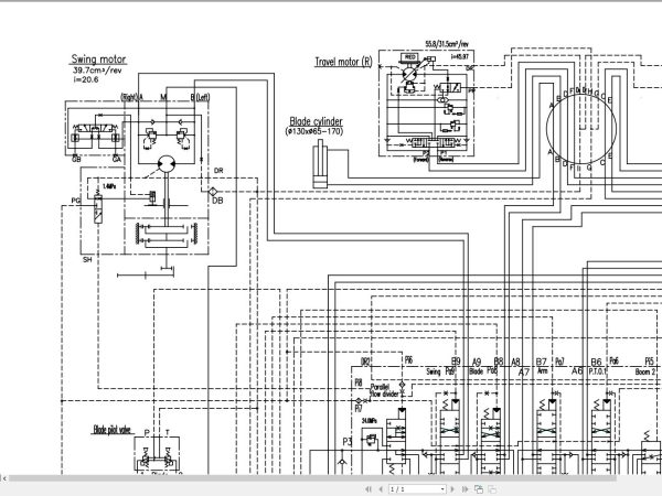 Yanmar Excavator ViO80 1A Hydraulic Diagram SHB11ENMA00100 1