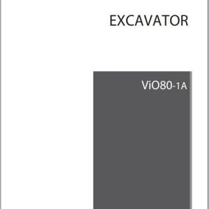 Yanmar Excavator ViO80 1A Parts Catalog CPB11ENMA00101