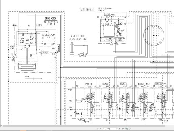 Yanmar Excavator ViO82 Hydraulic Diagram SHB36ENMA00101 1