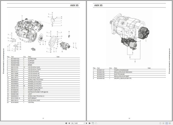 Ammann Exacavator Midi and Mini PDF Collection Spare Parts Catalog 2
