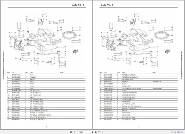 Ammann Exacavator Midi and Mini PDF Collection Spare Parts Catalog 3