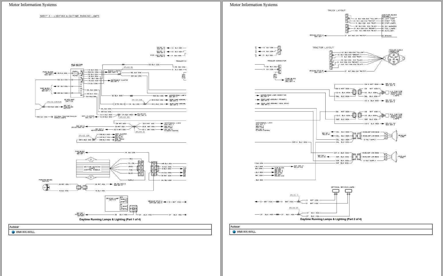 Autocar Truck 269 MB PDF Collection Wiring Diagram