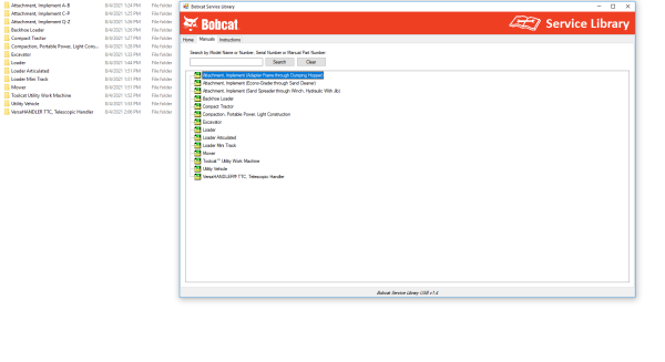 Bobcat Service Library Q1 2021 Bobcat SA v91.07 07.2023 Bobcat BATS 01.2022 1