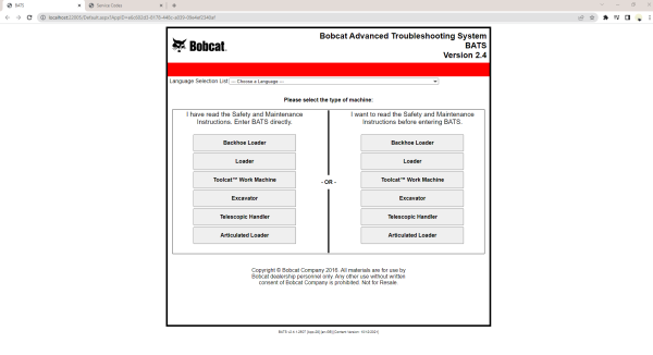 Bobcat Service Library Q1 2021 Bobcat SA v91.07 07.2023 Bobcat BATS 01.2022 3