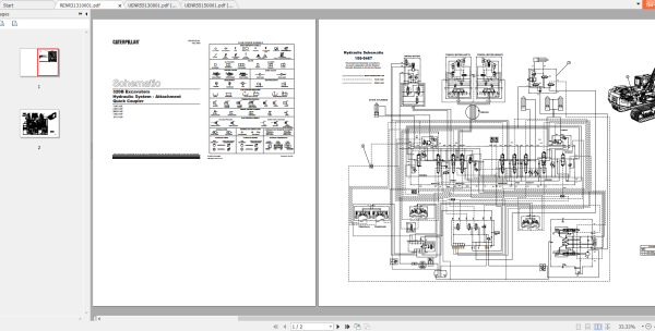 Caterpillar Excavator 308E2 320B Electrical Hydraulic System Schematic 0