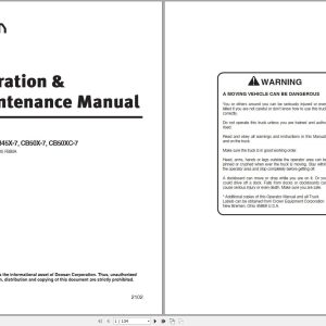 Crown Forklift CB40X 7 CB45X 7 CB50X 7 CB50XC 7 Operation and Maintenance Manual